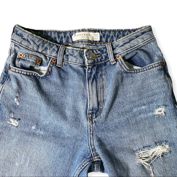 TOPSHOP Mom Petite High Waisted Jeans - Picture 4 of 11